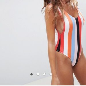 ASOS New Look Stripe Swimsuit
